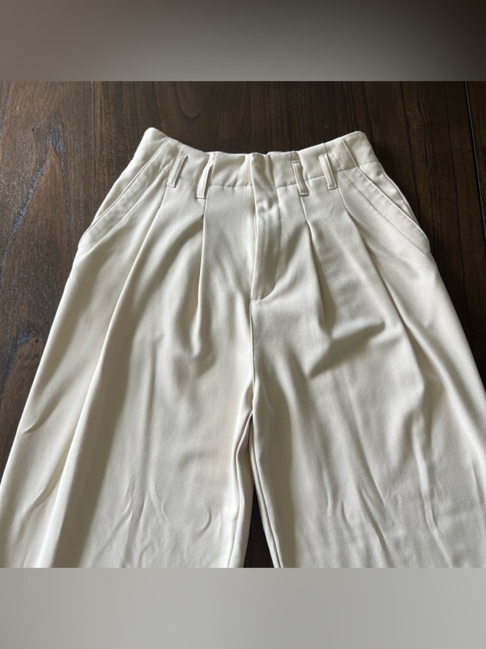 Free People Cream Pleated Pants - 0 - Picture 7 of 11